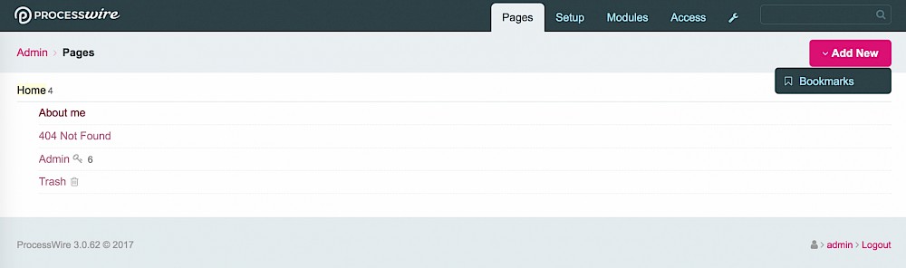 Default add new button