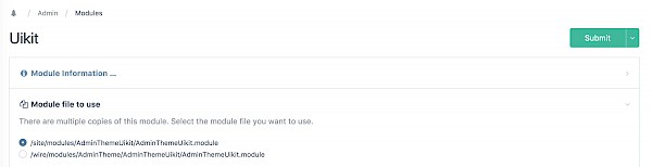 Making a custom admin theme using uikit 3 and the included build tools